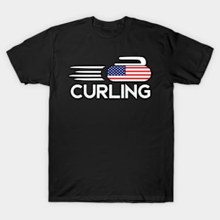 Usa Curling Stone T-Shirt